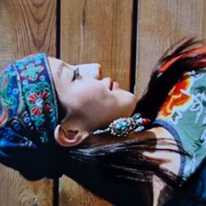 Flower Embroidered Cotton &Vtg Boy Scouts Neckerchief/Long Bandana for Women.